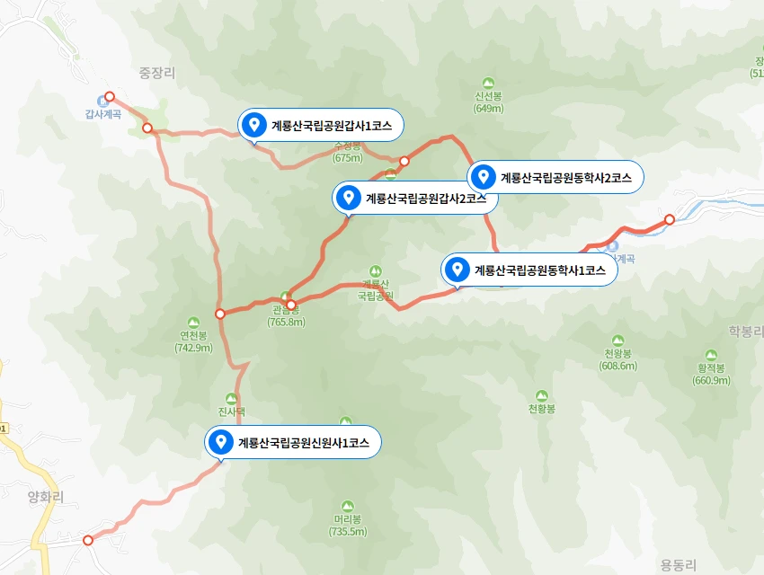 계룡산 등산코스